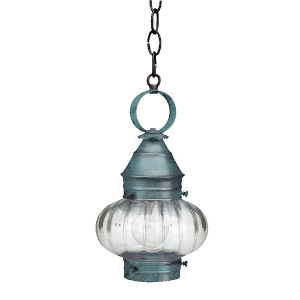 Northeast Lantern - 2022-VG-MED-OPT - One Light Hanging Lantern - Cageless - Verdi Gris