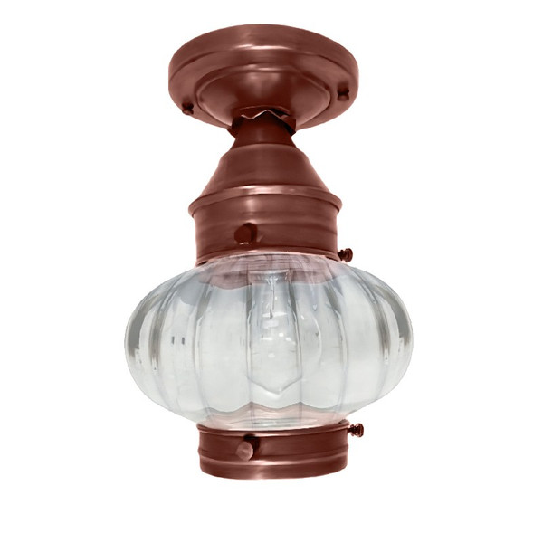 Northeast Lantern - 2024-AC-MED-OPT - One Light Flush Mount - Cageless - Antique Copper