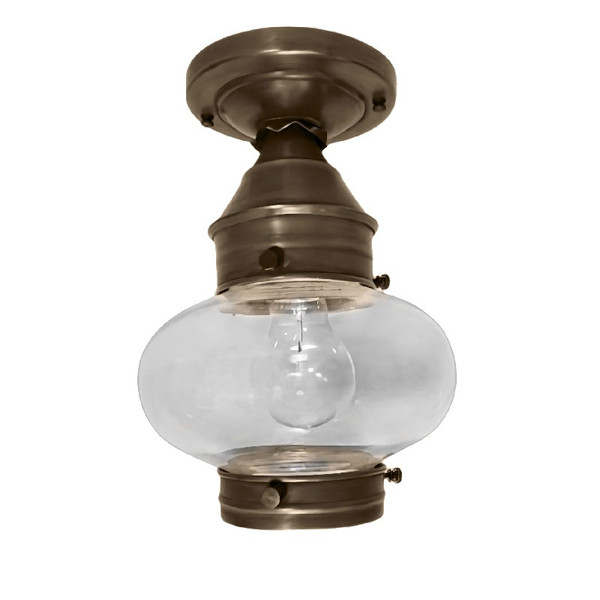 Northeast Lantern - 2024-DAB-MED-CLR - One Light Flush Mount - Cageless - Dark Antique Brass