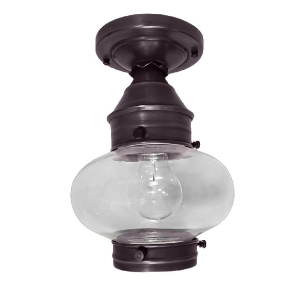 Northeast Lantern - 2024-DB-MED-CLR - One Light Flush Mount - Cageless - Dark Brass