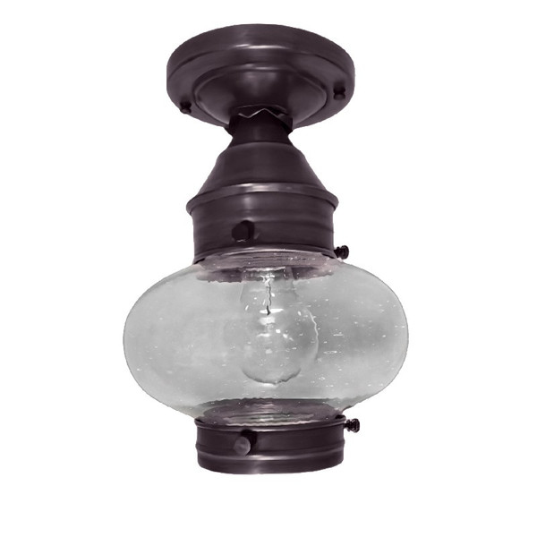 Northeast Lantern - 2024-DB-MED-CSG - One Light Flush Mount - Cageless - Dark Brass
