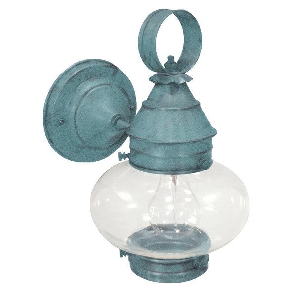 Northeast Lantern - 2025-VG-MED-CLR - One Light Wall Mount - Cageless - Verdi Gris