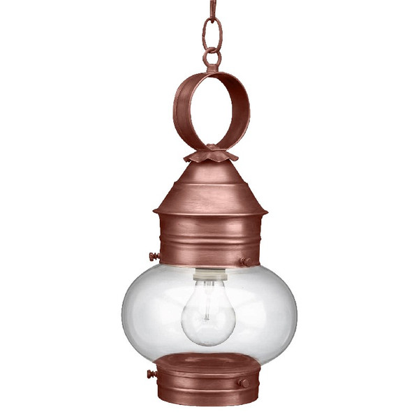 Northeast Lantern - 2032-AC-MED-CLR - One Light Hanging Lantern - Cageless - Antique Copper