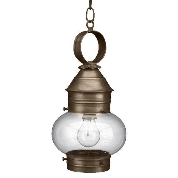 Northeast Lantern - 2032-DAB-MED-CSG - One Light Hanging Lantern - Cageless - Dark Antique Brass