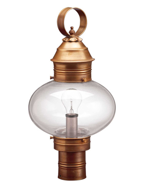 Northeast Lantern - 2043-AB-MED-CLR - One Light Post Mount - Cageless - Antique Brass