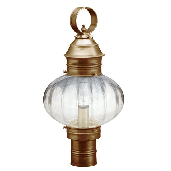 Northeast Lantern - 2043-AB-MED-OPT - One Light Post Mount - Cageless - Antique Brass