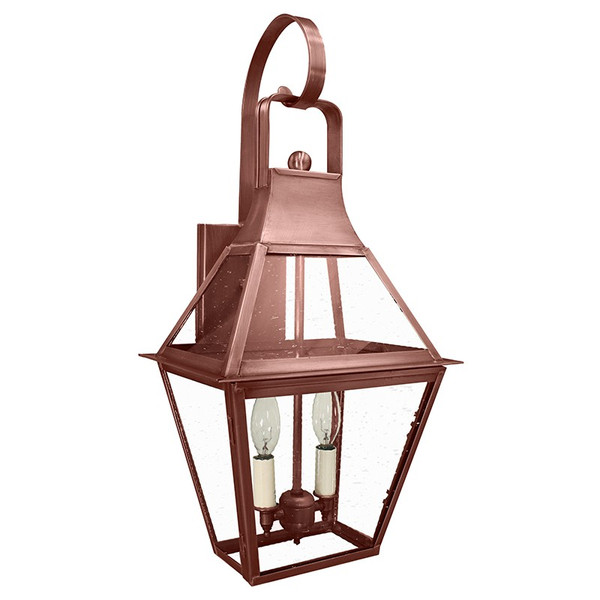 Northeast Lantern - 2237-AC-LT2-CSG - Two Light Wall Mount - Uxbridge - Antique Copper
