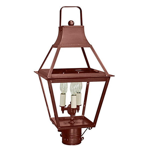 Northeast Lantern - 2243-AC-LT3-CLR - Three Light Post Mount - Uxbridge - Antique Copper