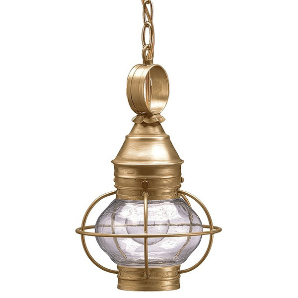Northeast Lantern - 2512-AB-MED-CSG - One Light Hanging Lantern - Onion - Antique Brass