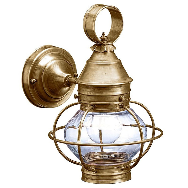Northeast Lantern - 2515-AB-MED-CLR-NS - One Light Wall Mount - Onion - Antique Brass