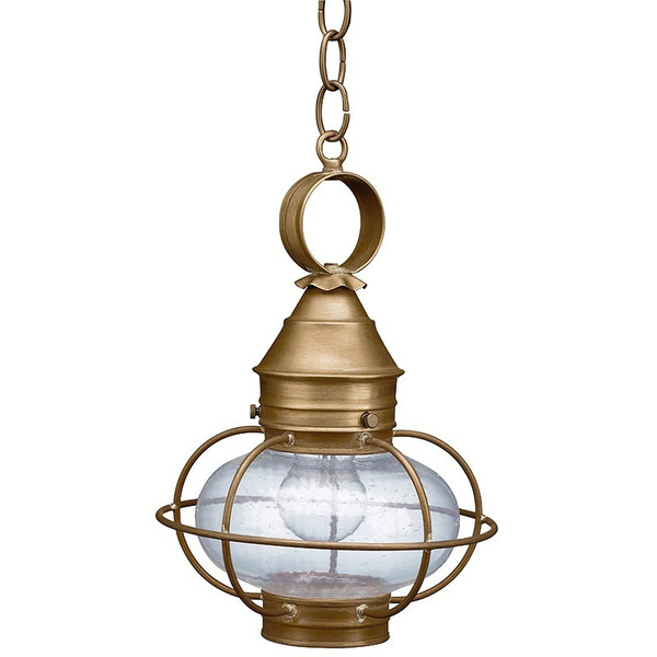 Northeast Lantern - 2522-AB-MED-CSG - One Light Hanging Lantern - Onion - Antique Brass