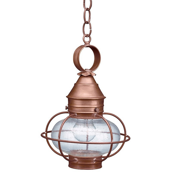 Northeast Lantern - 2522-AC-MED-CSG - One Light Hanging Lantern - Onion - Antique Copper