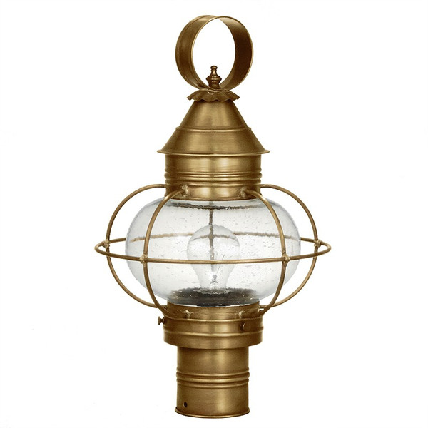 Northeast Lantern - 2523-AB-MED-CSG - One Light Post Mount - Onion - Antique Brass