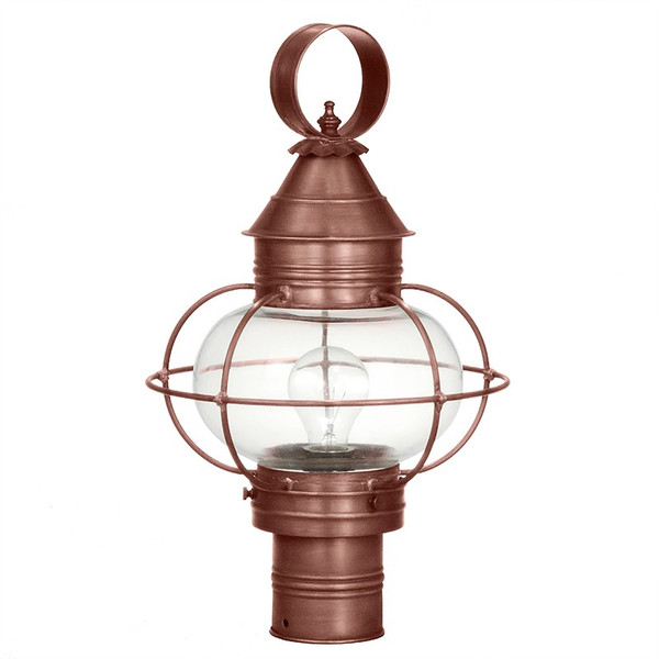 Northeast Lantern - 2523-AC-MED-CLR - One Light Post Mount - Onion - Antique Copper