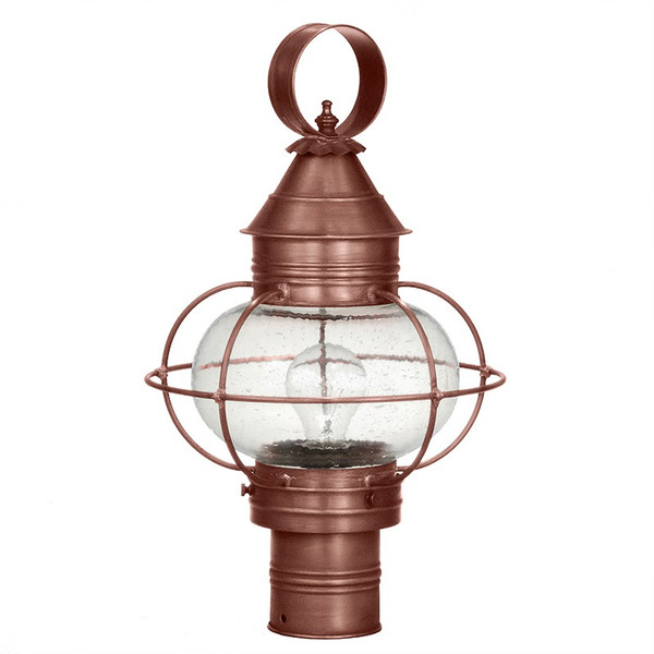 Northeast Lantern - 2523-AC-MED-CSG - One Light Post Mount - Onion - Antique Copper