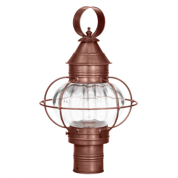Northeast Lantern - 2523-AC-MED-OPT - One Light Post Mount - Onion - Antique Copper