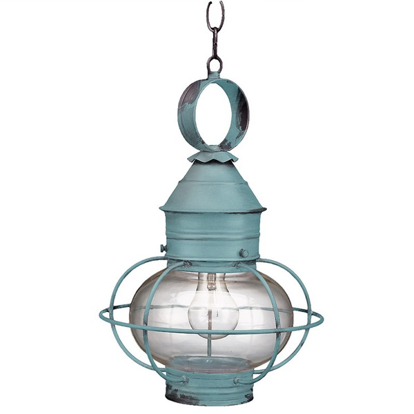 Northeast Lantern - 2532-VG-MED-CLR - One Light Hanging Lantern - Onion - Verdi Gris