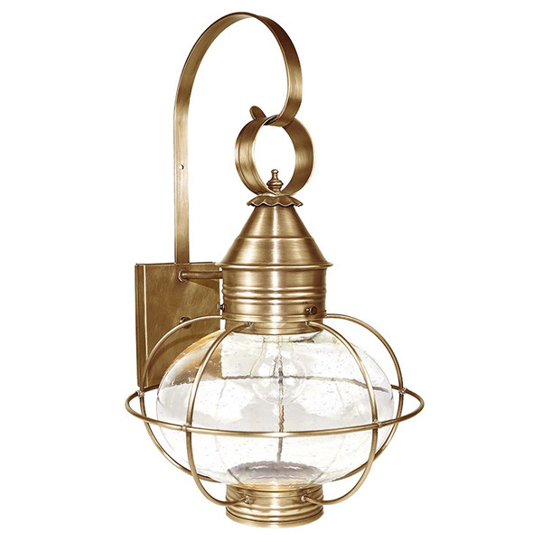 Northeast Lantern - 2541-AB-MED-CSG - One Light Wall Mount - Onion - Antique Brass