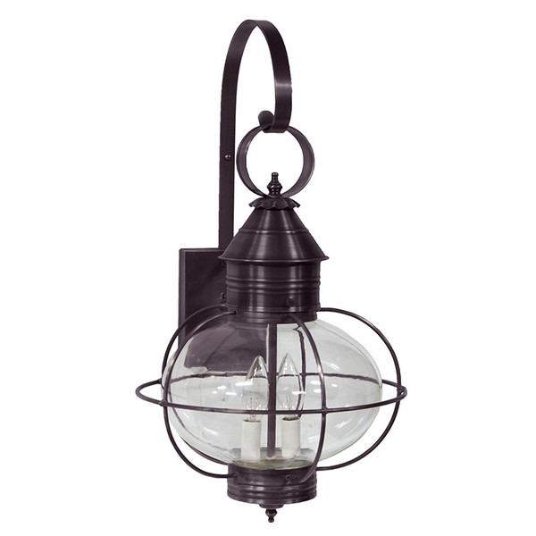 Northeast Lantern - 2541-DB-LT2-CLR - Two Light Wall Mount - Onion - Dark Brass