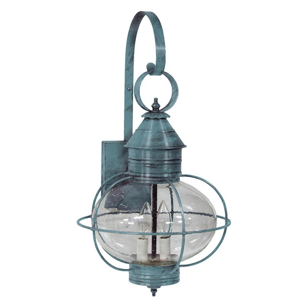 Northeast Lantern - 2541-VG-LT2-CSG - Two Light Wall Mount - Onion - Verdi Gris