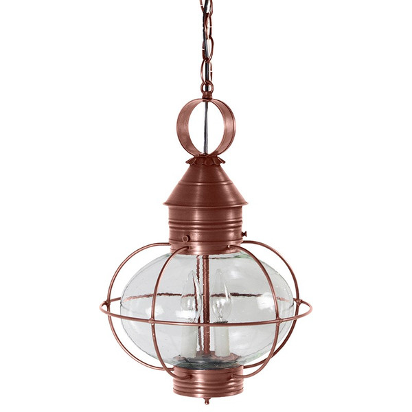 Northeast Lantern - 2542-AC-LT2-CSG - Two Light Hanging Lantern - Onion - Antique Copper