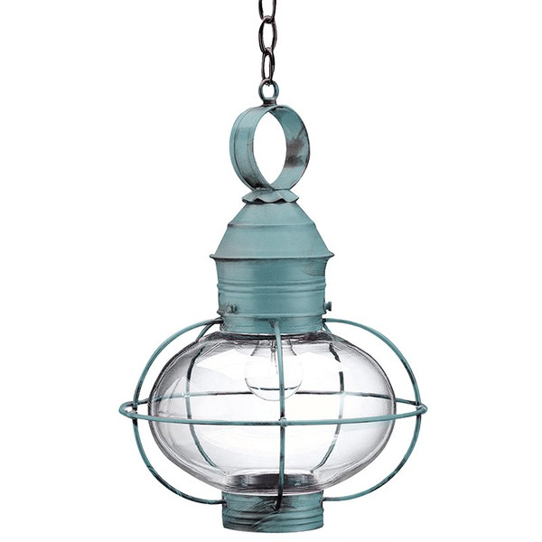 Northeast Lantern - 2542-VG-MED-CLR - One Light Hanging Lantern - Onion - Verdi Gris