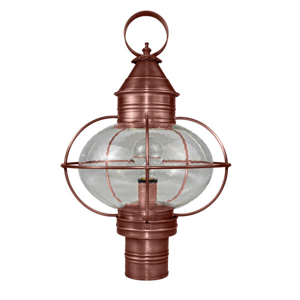 Northeast Lantern - 2543-AC-MED-CSG - One Light Post Mount - Onion - Antique Copper