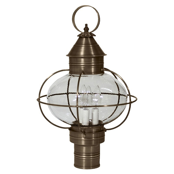 Northeast Lantern - 2543-DAB-LT3-CSG - Three Light Post Mount - Onion - Dark Antique Brass