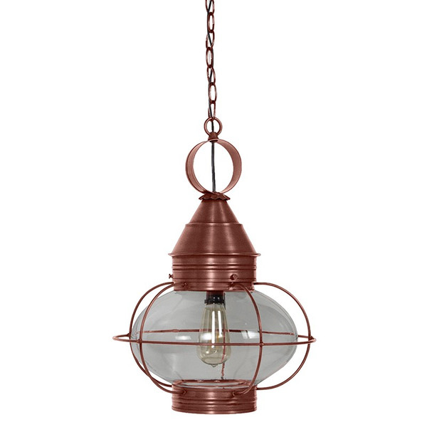 Northeast Lantern - 2572-AC-MED-CLR - One Light Hanging Lantern - Onion - Antique Copper