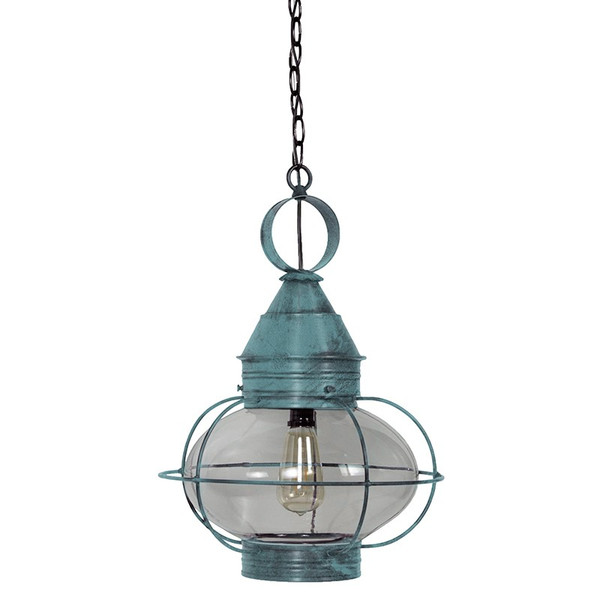 Northeast Lantern - 2572-VG-MED-CLR - One Light Hanging Lantern - Onion - Verdi Gris