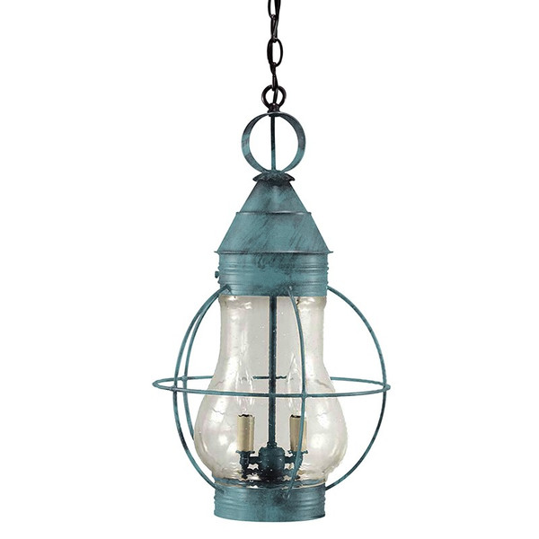 Northeast Lantern - 2742-VG-LT2-CSG - Two Light Hanging Lantern - Bosc - Verdi Gris