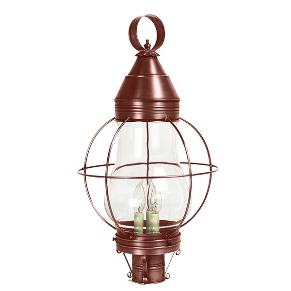Northeast Lantern - 2743-AC-LT3-CLR - Three Light Post Mount - Bosc - Antique Copper