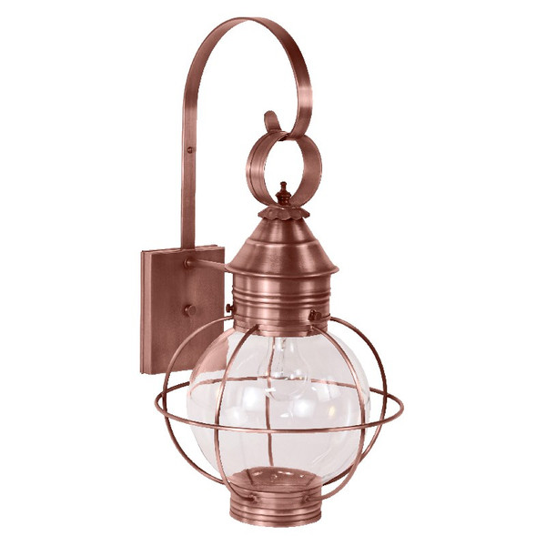 Northeast Lantern - 2831-AC-MED-CLR - One Light Wall Mount - Round - Antique Copper