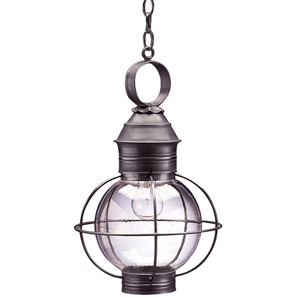 Northeast Lantern - 2832-DB-MED-CSG - One Light Hanging Lantern - Round - Dark Brass