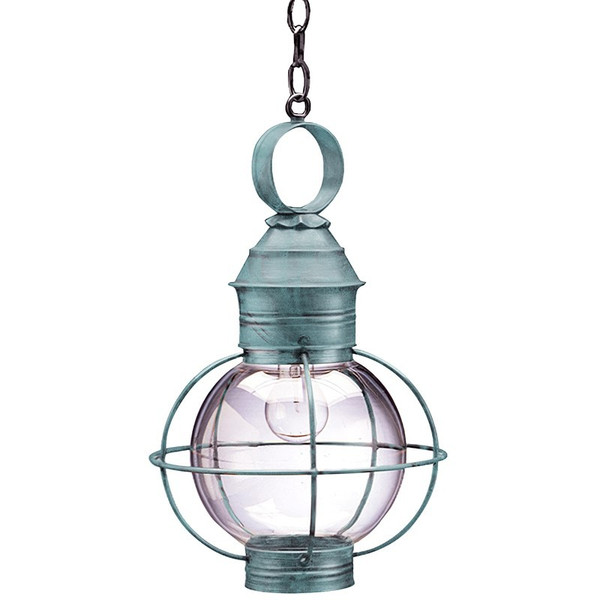 Northeast Lantern - 2832-VG-MED-CLR - One Light Hanging Lantern - Round - Verdi Gris