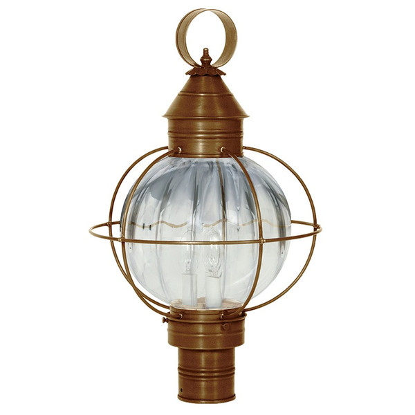 Northeast Lantern - 2843-AB-LT3-OPT - Three Light Post Mount - Round - Antique Brass
