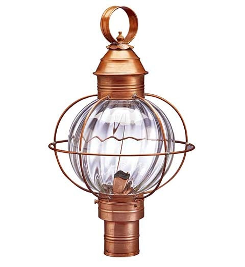 Northeast Lantern - 2843-AB-MED-OPT - One Light Post Mount - Round - Antique Brass