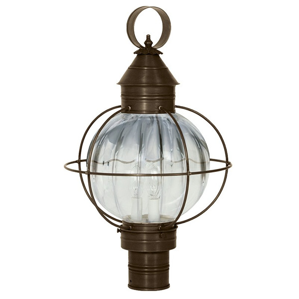 Northeast Lantern - 2843-DAB-LT3-OPT - Three Light Post Mount - Round - Dark Antique Brass