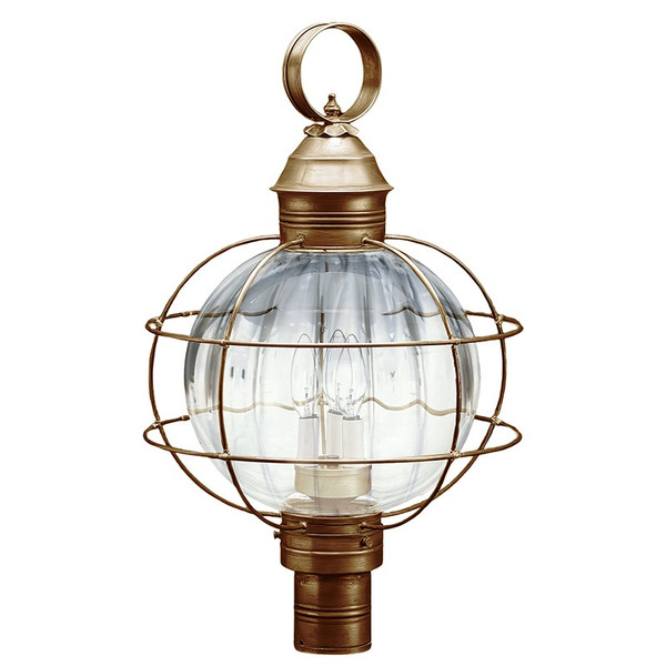 Northeast Lantern - 2853-AB-LT3-OPT - Three Light Post Mount - Round - Antique Brass