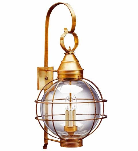 Northeast Lantern - 2861-AB-LT3-CLR - Three Light Wall Mount - Round - Antique Brass