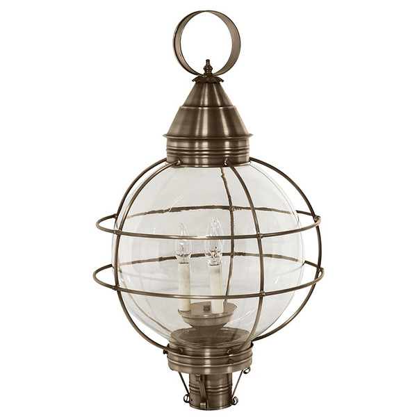 Northeast Lantern - 2863-DAB-LT3-CLR - Three Light Post Mount - Round - Dark Antique Brass