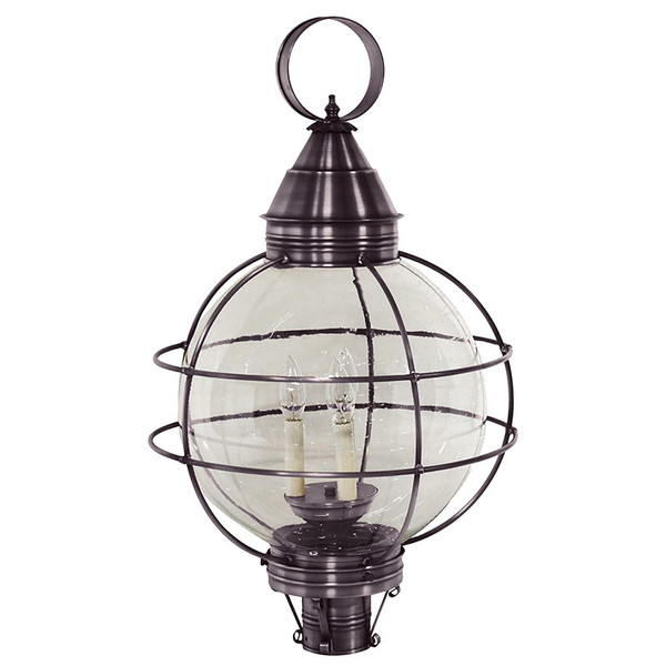 Northeast Lantern - 2863-DB-LT3-CSG - Three Light Post Mount - Round - Dark Brass