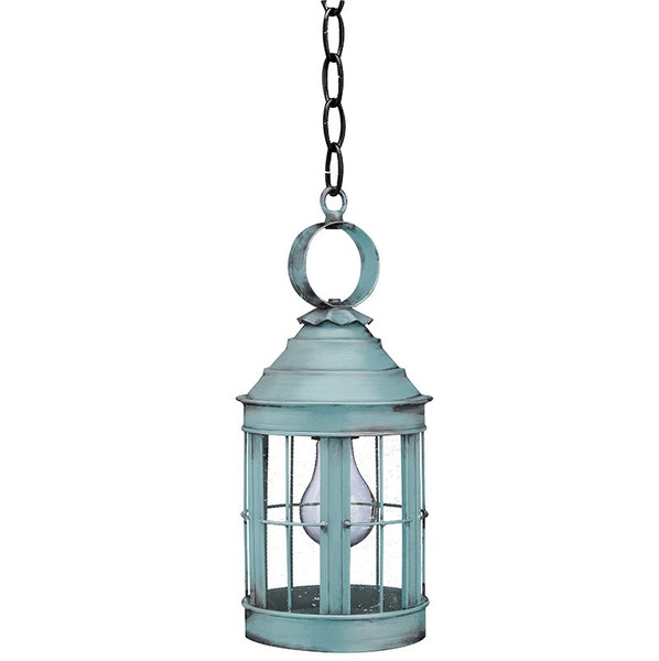 Northeast Lantern - 3312-VG-MED-CSG - One Light Hanging Lantern - Heal - Verdi Gris