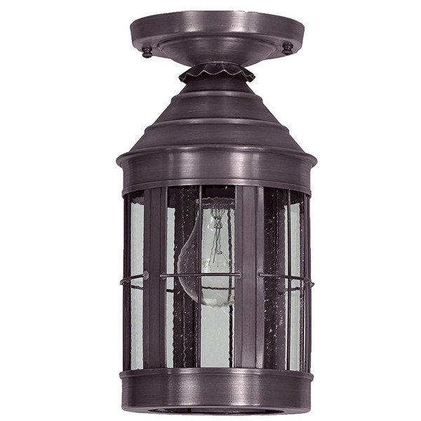 Northeast Lantern - 3314-DB-MED-SMG - One Light Flush Mount - Heal - Dark Brass