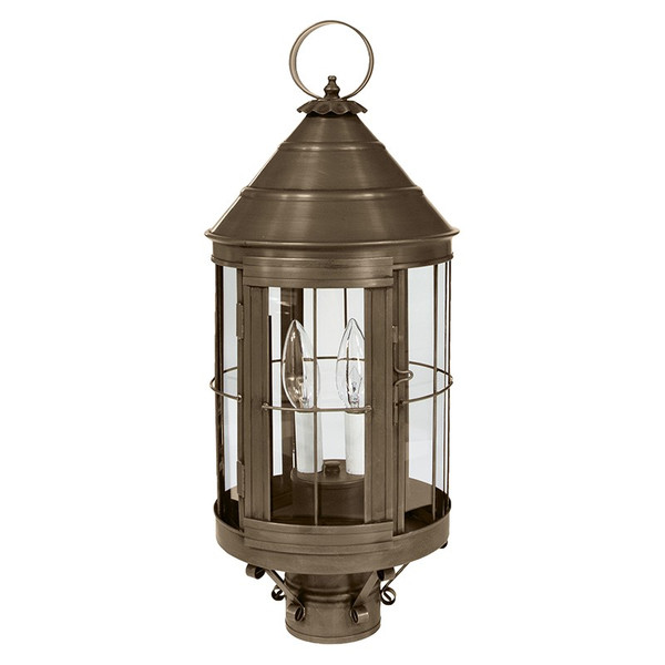 Northeast Lantern - 3333-DAB-LT2-CLR - Two Light Post Mount - Heal - Dark Antique Brass