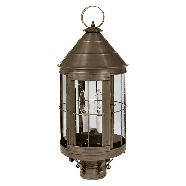 Northeast Lantern - 3333-DAB-LT2-CSG - Two Light Post Mount - Heal - Dark Antique Brass