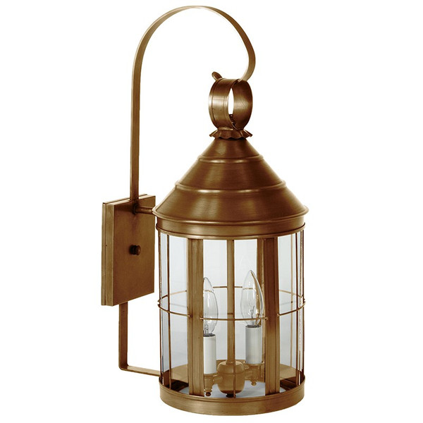 Northeast Lantern - 3337-AB-LT2-CLR-OB - Two Light Wall Mount - Heal - Antique Brass
