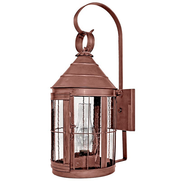 Northeast Lantern - 3337-AC-CIM-CSG - One Light Wall Mount - Heal - Antique Copper