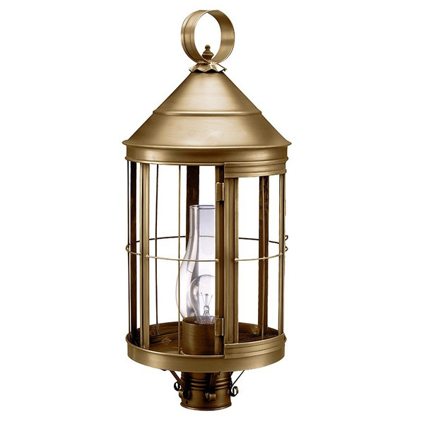 Northeast Lantern - 3353-AB-CIM-CLR - One Light Post Mount - Heal - Antique Brass