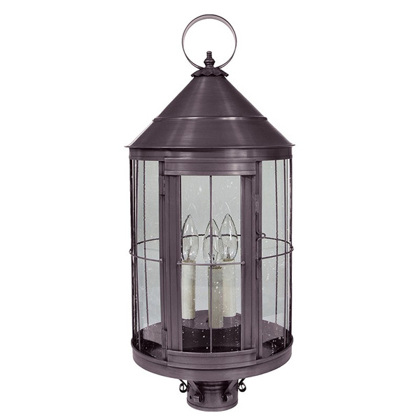 Northeast Lantern - 3353-DB-LT3-SMG - Three Light Post Mount - Heal - Dark Brass